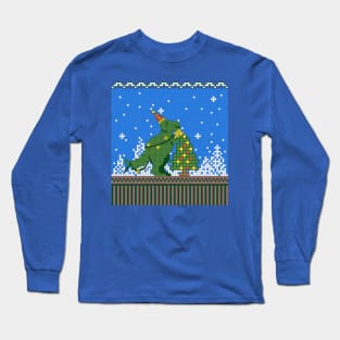 Christmas Tree Rex Dinosaur Long Sleeve T-Shirt